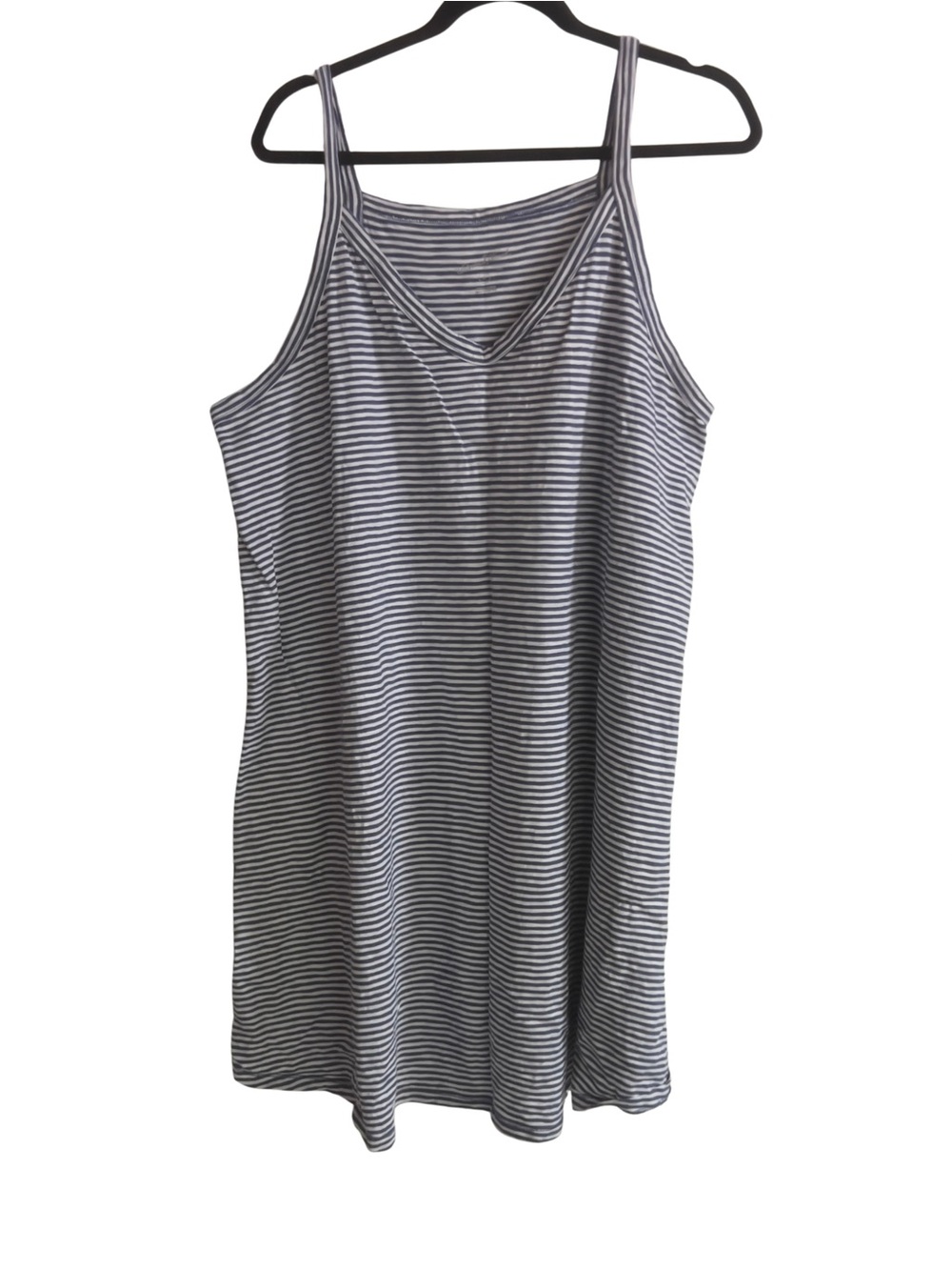 Universal Thread Navy & White Striped Swing Dress | 1X | 100% Cotton